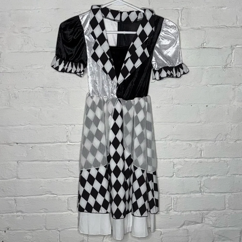 Girl’s Harlequin Costume Dress L
